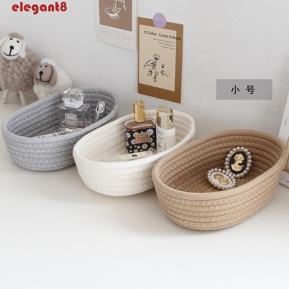 Giỏ Đựng Vật Dụng Bằng Dây Cotton Bện Thời Trang Thanh Lịch Sắp Xếp Gọn Gàng Cho Nhà Ở / Văn Phòng