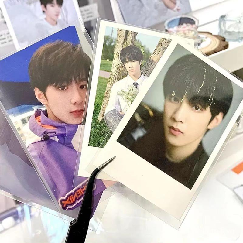 Bộ 50 Sleeve popcorn Thẻ Hình Nhóm Nhạc Kpop sleeve meet postcard dán bọc card BTS yourpen txt 8RTO 63.5*88