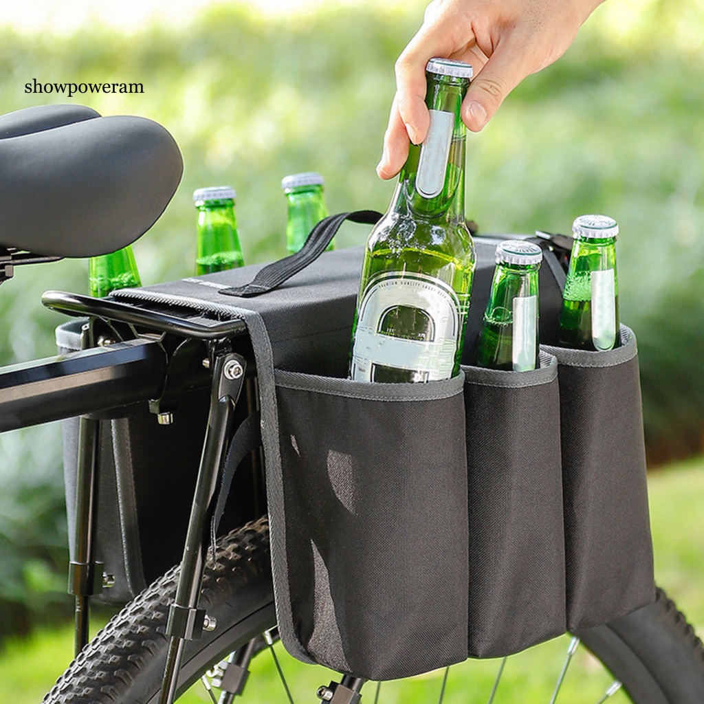 Túi Đựng Đồ Uống Hai Mặt 6 Ngăn Gắn Yên Xe Đạp Chống Nước