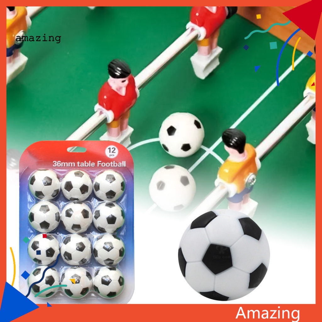 Set 12 Quả Bóng Đá Mini Màu Trắng Đen Sống Động Cho Bé
