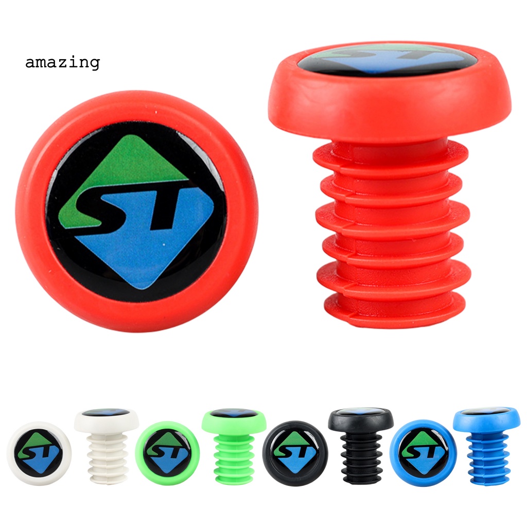 1 Cặp Nút Chắc Chắn Gắn Tay Lái Xe Đạp MTB Thiết Kế Chữ Cái Chống Rỉ Sét Sturdy