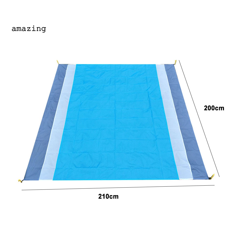 Thảm Cắm Trại / Đi Biển Chống Thấm Nước 210x200cm Có Thể Gấp Gọn Tiện Dụng