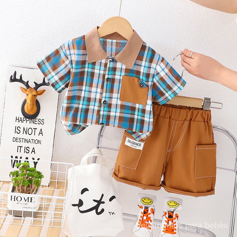 Qu N o tr em Bé Trai Bộ Áo Sơ Mi Tay Ngắn Thời Trang Mùa Hè Mát Mẻ Phù Hợp Với Mùa Hè Ch 'l ng tin c y