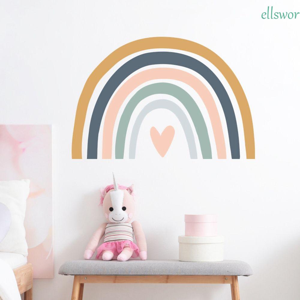 Sticker Dán Tường Tự Dính Họa Tiết Cầu Vồng Dễ Thương Bắt Mắt