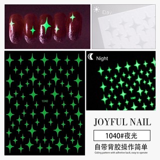 sticker dạ quang dán móng tay nail Có sẵn