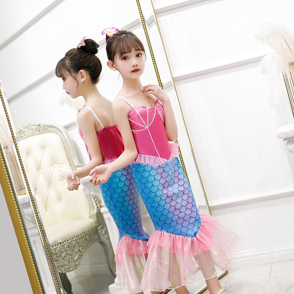 Đầm Đuôi Cá Hóa Trang Công Chúa Nàng Tiên Cá Cho Bé Gái LXAA K63 2-8 Tuổi