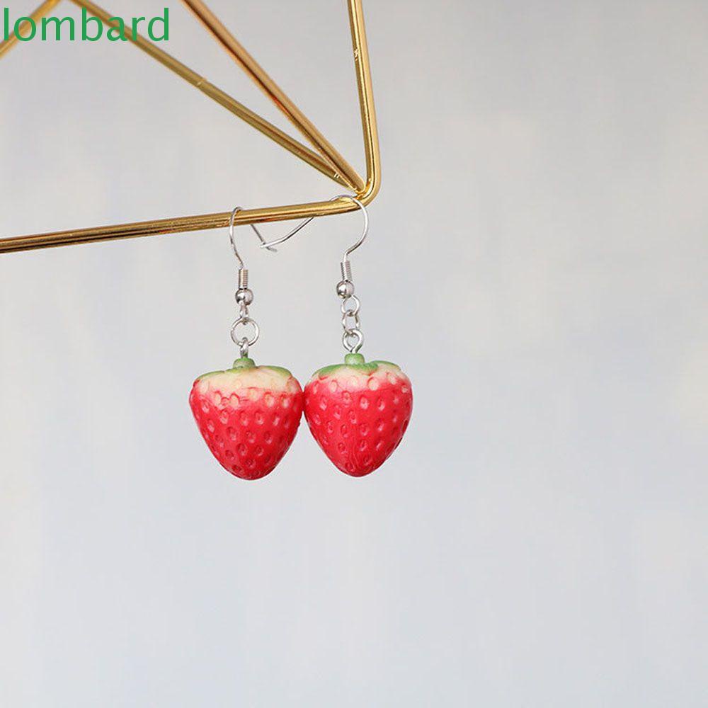 Đôi Khuyên Tai HìNh Quả Dâu Tây ĐíNh Đá ThờI Trang Cho Nữ