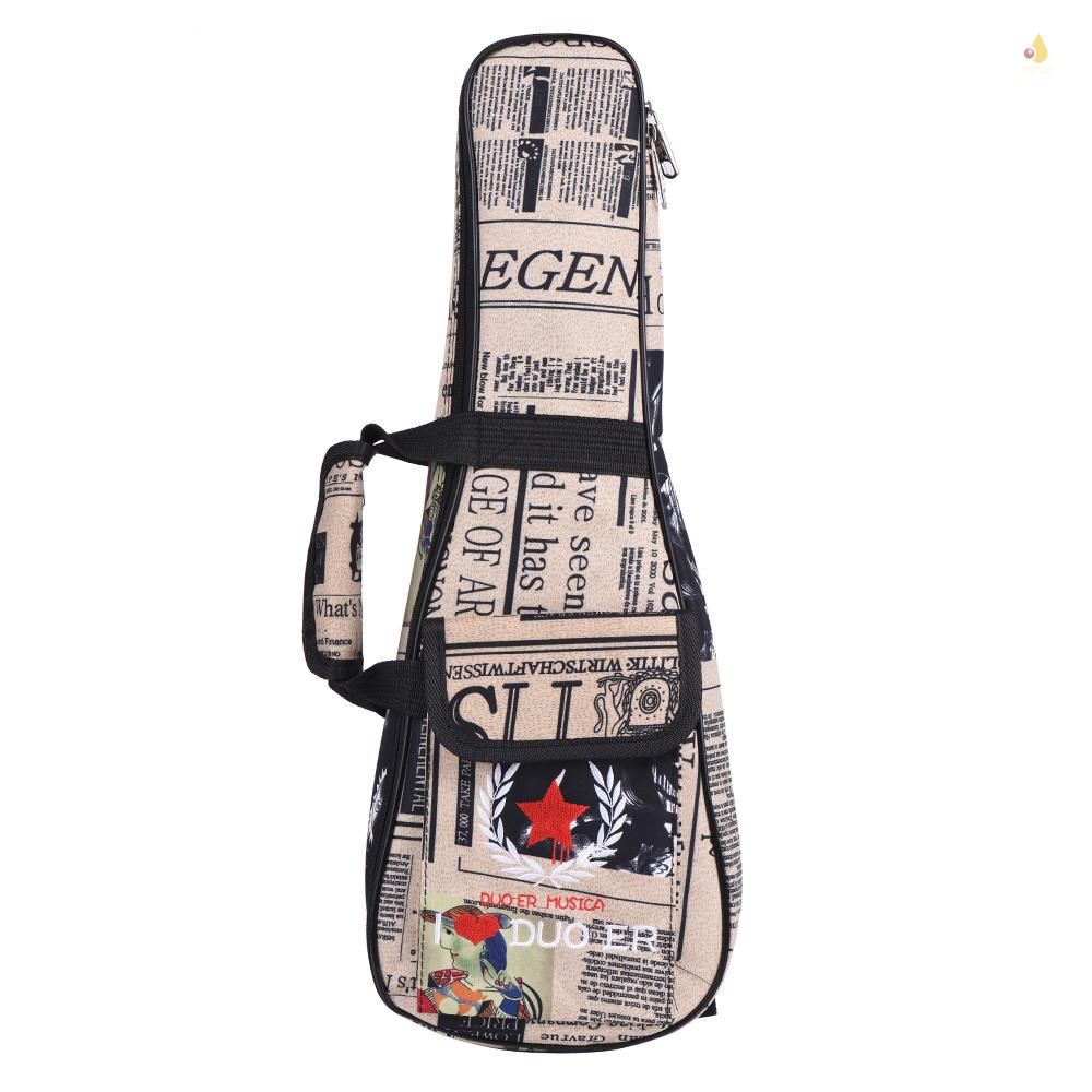 Túi Đựng Đàn Ukulele 24 '' Bằng Giấy Oxford Dày 6mm Có Thể Điều Chỉnh Và Dây Đeo Vai Tiện Lợi