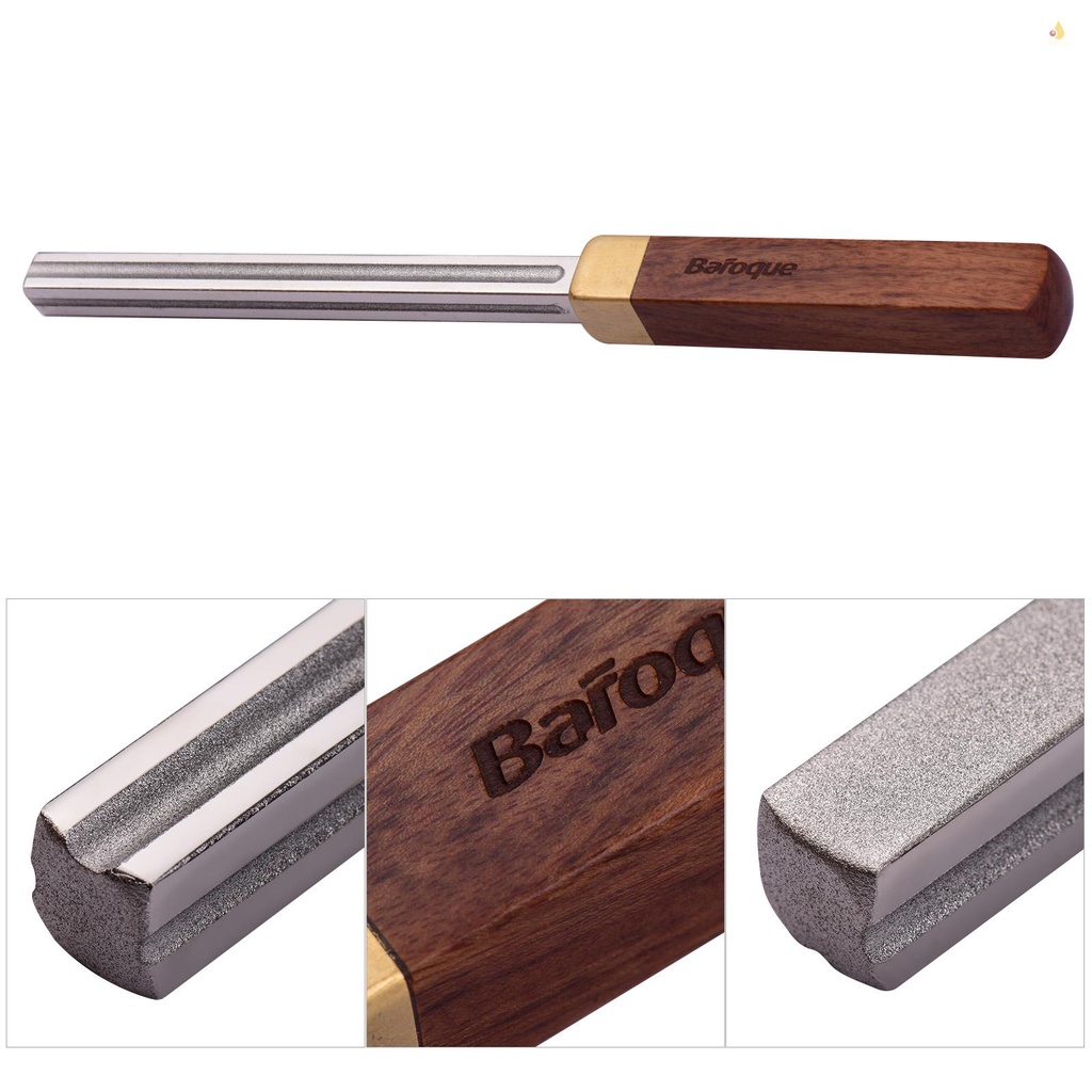 Dụng Cụ Bảo Dưỡng Đàn Guitar Bằng Kim Loại Hình Vuông Baroque CD-20 Với 3 Khe Cắm Bằng Gỗ Carborundum