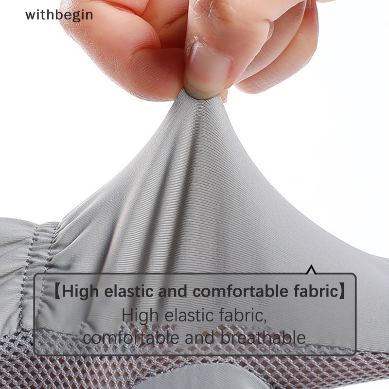 Găng Tay Lụa Lạnh Mỏng Phối Lưới Chống Tia UV Thời Trang Mùa Hè Cho Nữ