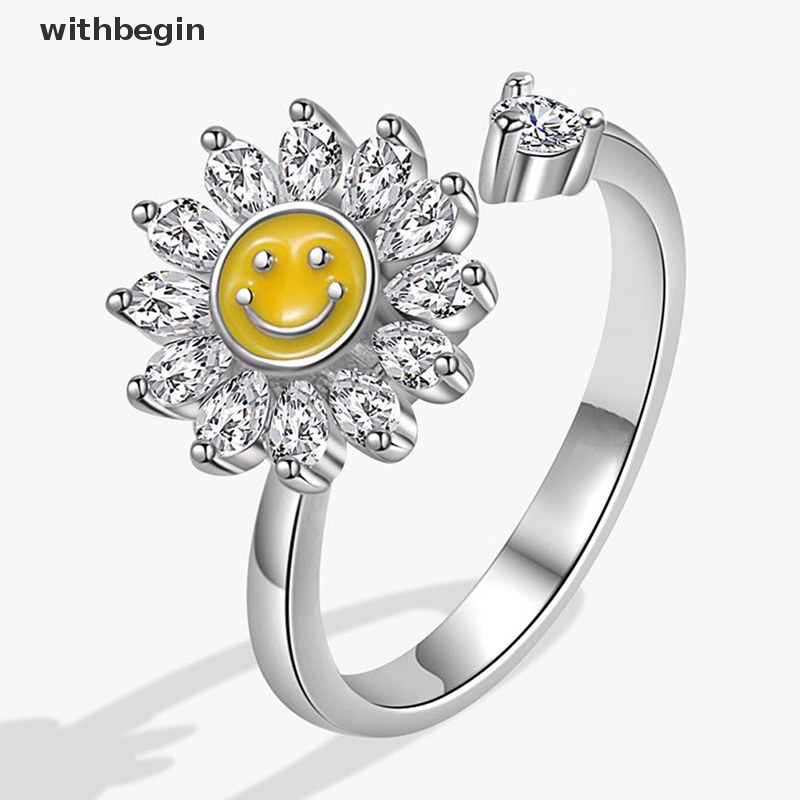 Nhẫn Hở Họa Tiết Mặt Cười Dễ Điều Chỉnh Thời Trang Cho Nữ
