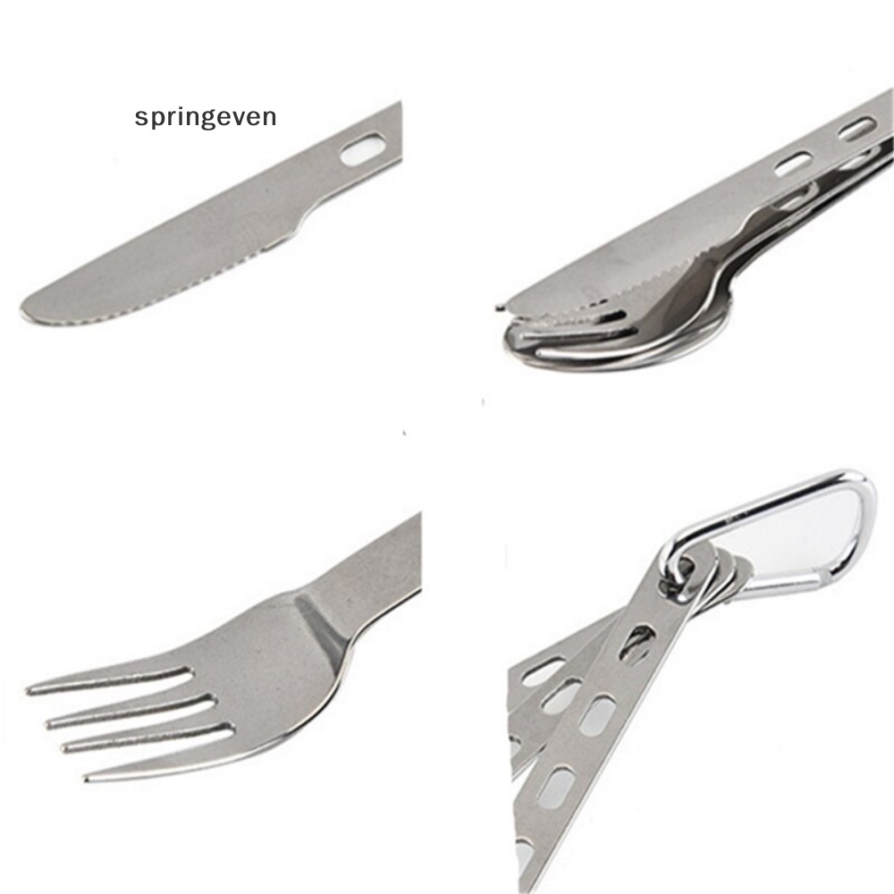 Bộ 3 Muỗng Nĩa Bằng Titan Siêu Nhẹ Tiện Dụng Cho Gia Đình