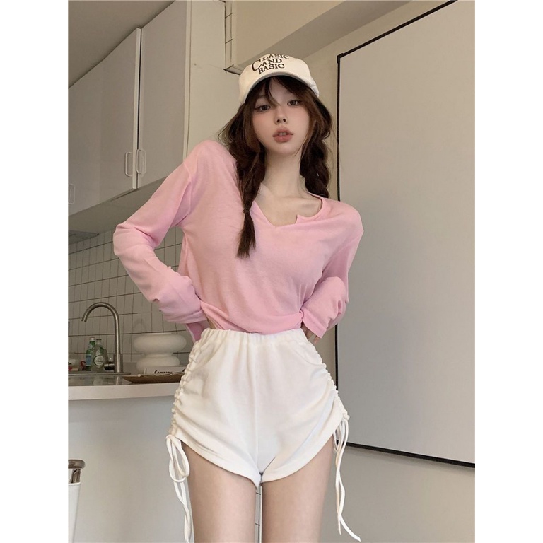 Bộ Đồ Thể Thao Hai Mảnh Áo Sơ Mi Tay Dài Chống Nắng Phối Quần Short Thời Trang Mùa Hè 2022