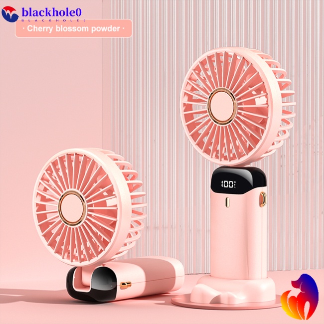 Quạt Điện Usb Mini Cầm Tay 5 Tốc Độ Có Màn Hình Led Hiển Thị Kỹ Thuật Số