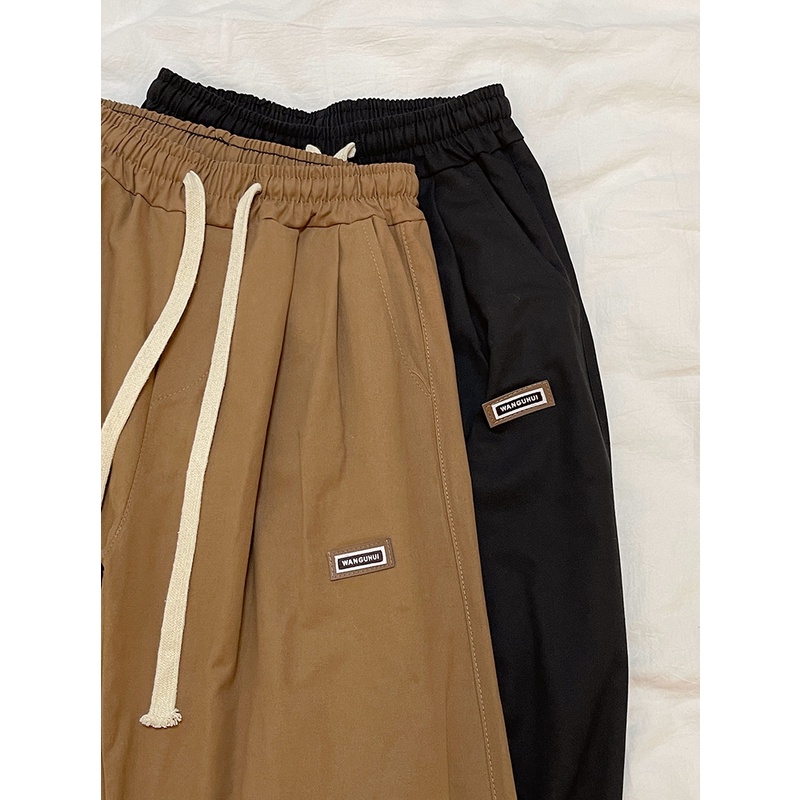 SUXI Quần Dài Ống Đứng Dáng Rộng Màu Sắc Đơn Giản Thời Trang Mùa Hè Theo Phong Cách Vintage