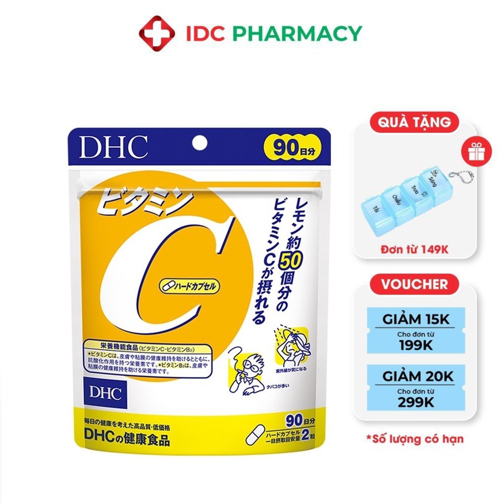 Viên uống DHC vitamin C 30 ngày và 90 ngày Nhật Bản, viên uống bổ sung vitamin C