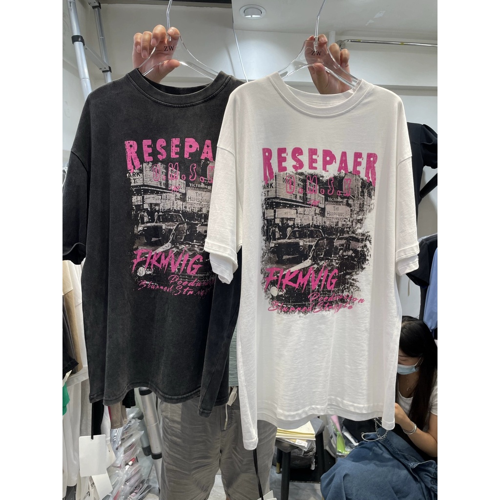 NRVP Áo Thun 100% Cotton Tay Ngắn Phong Cách Hàn Quốc Mới