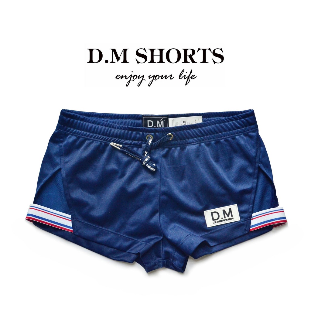 [GYMen]   Quần Lót Boxer Lưng Thấp Chất Liệu Polyester Phối Ren Đơn Giản Quyến Rũ Cho Nam