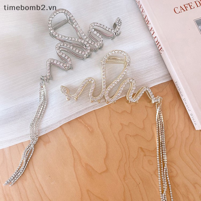 Kẹp Tóc Hình Cá Mập Phối Dây Xích Tua Rua Thời Trang Cho Nữ