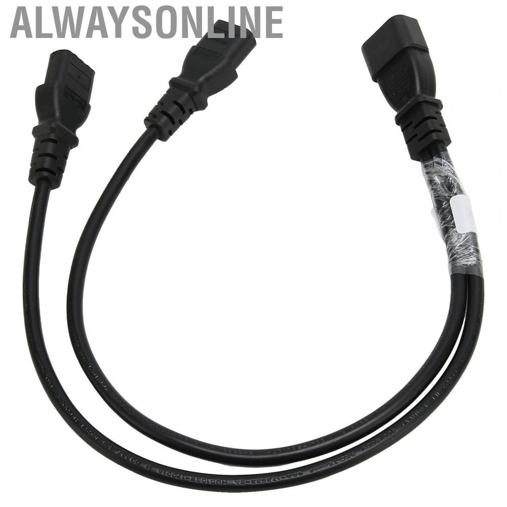 Alwaysonline Single C14 to Dual 5 15R C13 Cord Short Power UPS Server Y Splitter Adapter Cable for PC  Printer