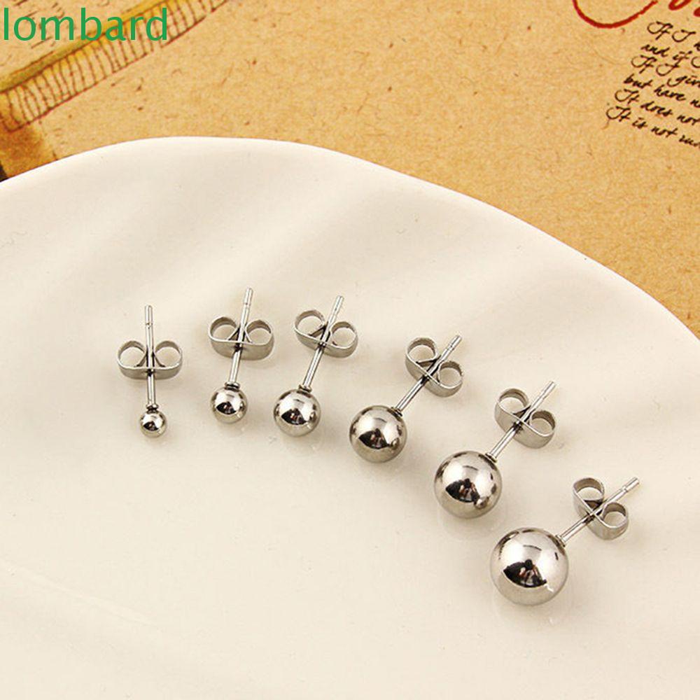 Bông Tai Inox Thời Trang Hàn Quốc Cá Tính|Quả Cầu Nhỏ Màu Sắc Cổ Điển Dùng Làm Trang Sức