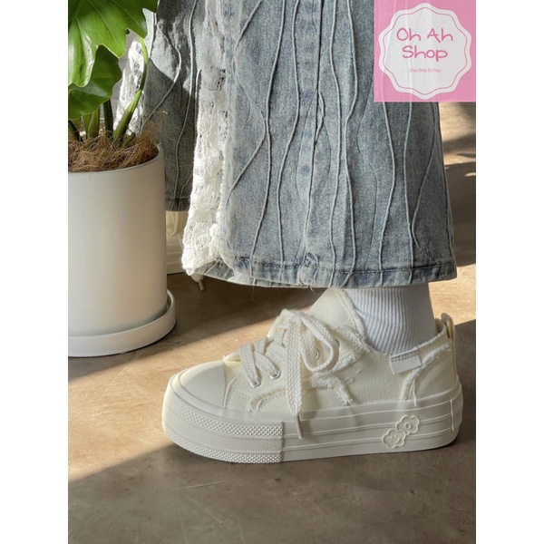 🍓  Giày Nữ Đi Học Giày Vải Canvas Logo Cloud Hàng Loại 1