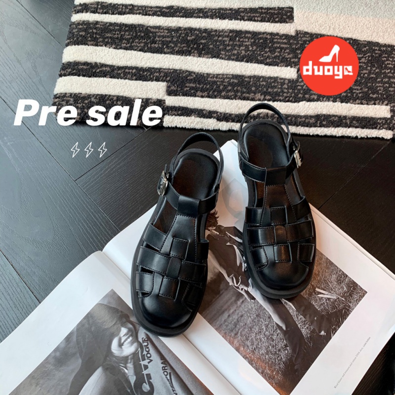 Duoya Tóc Thẳng ~ [Hàng Có Sẵn] Giày Sandal Da Mềm Đế Dày Thoáng Khí Thời Trang Mùa Hè Cho Nữ Miễn Phí Vận Chuyển
