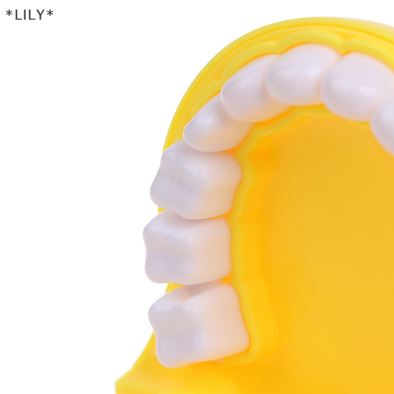 LILY 4pcs trẻ em giả vờ chơi đồ chơi nha sĩ kiểm tra răng mô hình thiết lập giáo dục learing đồ chơi uuu