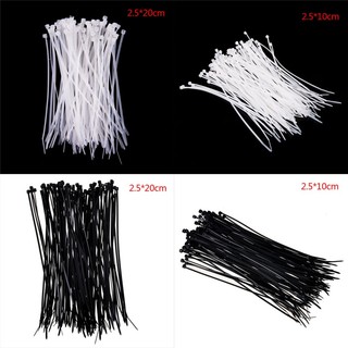 # JY #100 cái Buộc Dây cáp màu trắng đen buộc dây cáp Nylon tự khóa ..