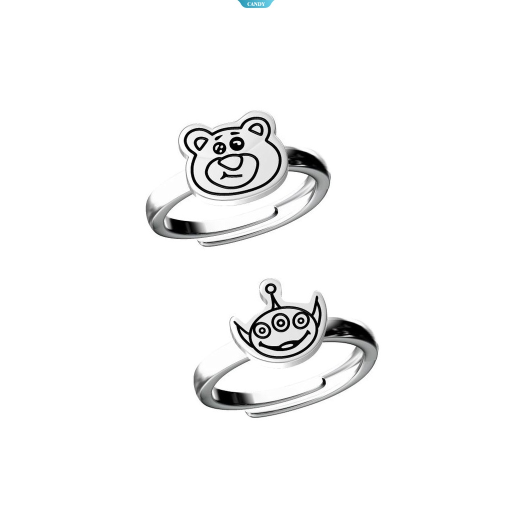 Nhẫn Hình Gấu Strawberry Lotso Alien Hoạt Hình Dễ Thương Nhỏ Gọn Dùng Làm Quà Tặng Trang Sức Cho Học Sinh Nam Nữ