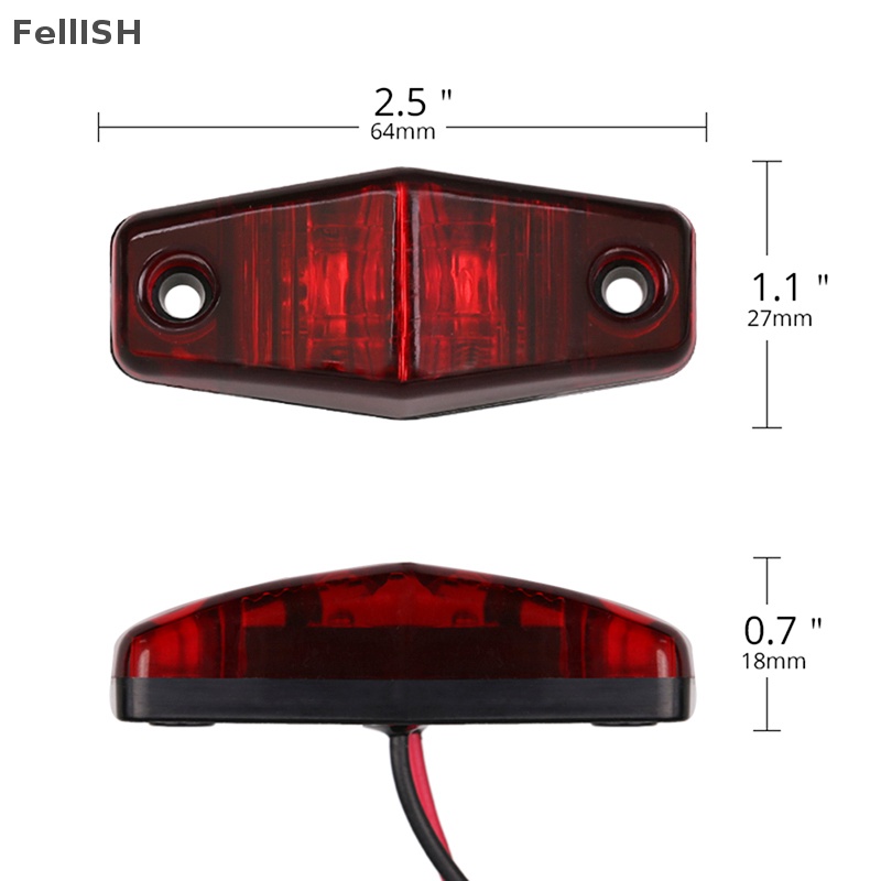 1 Đèn LED Tín Hiệu 12V 2.5 &quot;Cho Xe Tải Trailer Caravan 439br