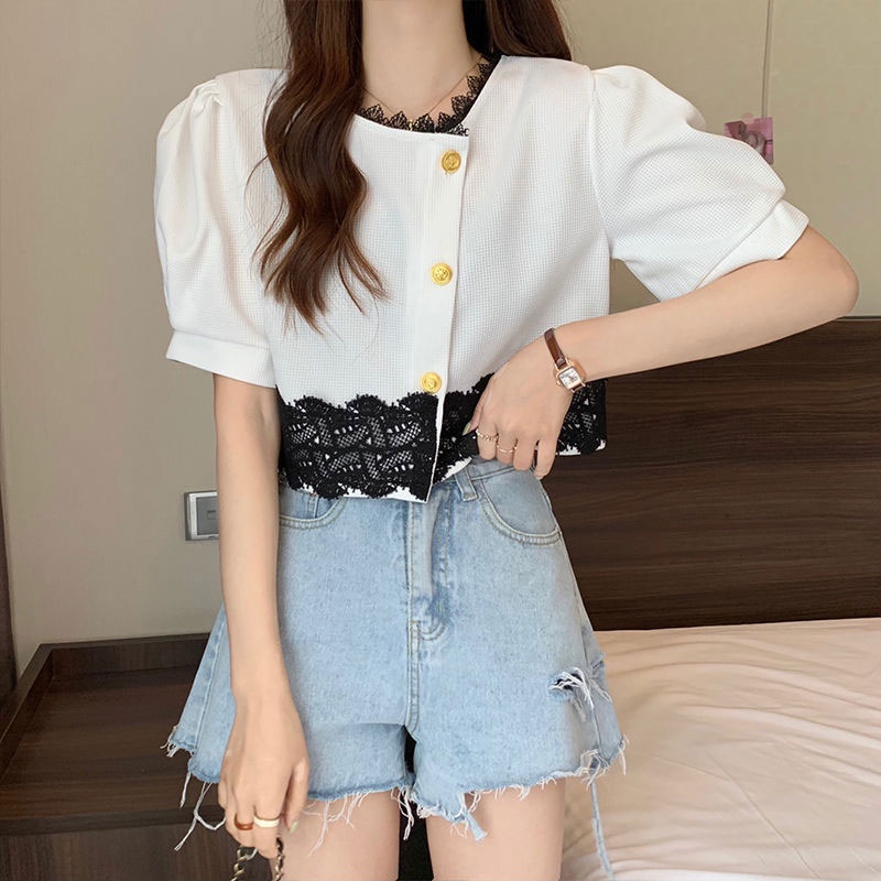 Áo khoác XINLANYASHE tay ngắn phong cách Pháp cổ điển thời trang 2023 dành cho nữ