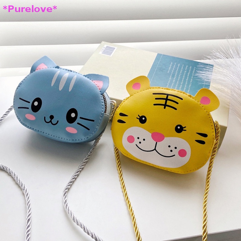 Túi Đeo Chéo Hình Tròn Có Khóa Kéo Họa Tiết Hoạt Hình Thời Trang Cho Nữ Mới