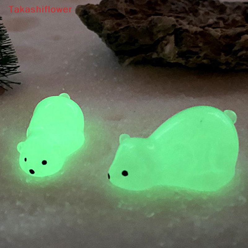 1 Mô Hình Gấu Bắc Cực Dạ Quang Trang Trí Tiểu Cảnh