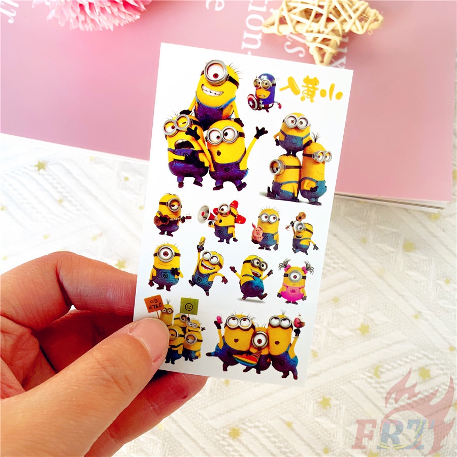1 Tấm ❣️Hình Xăm Dán Mini Hình Minions Series 02 ❣️Hình Xăm Dán Chống Thấm Nước Quyến Rũ