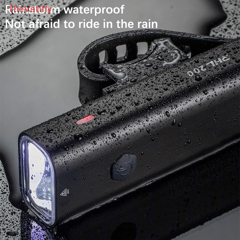 Đèn Pha LED Type-C 2000mAh Bằng Nhôm Siêu Nhẹ Kèm Sạc Tiện Dụng Cho Xe Đạp