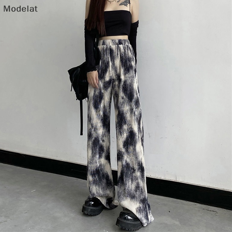 Mfc Quần ống rộng In Họa Tiết Phong Cách Harajuku Đường Phố Vintage Dành Cho Nữ