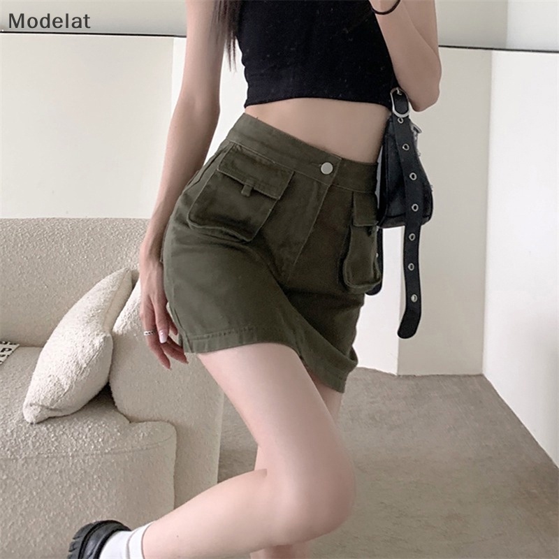 Mfc Chân Váy Denim Lưng Cao Ôm Dáng Phong Cách Đường Phố Mỹ Quyến Rũ Cho Nữ