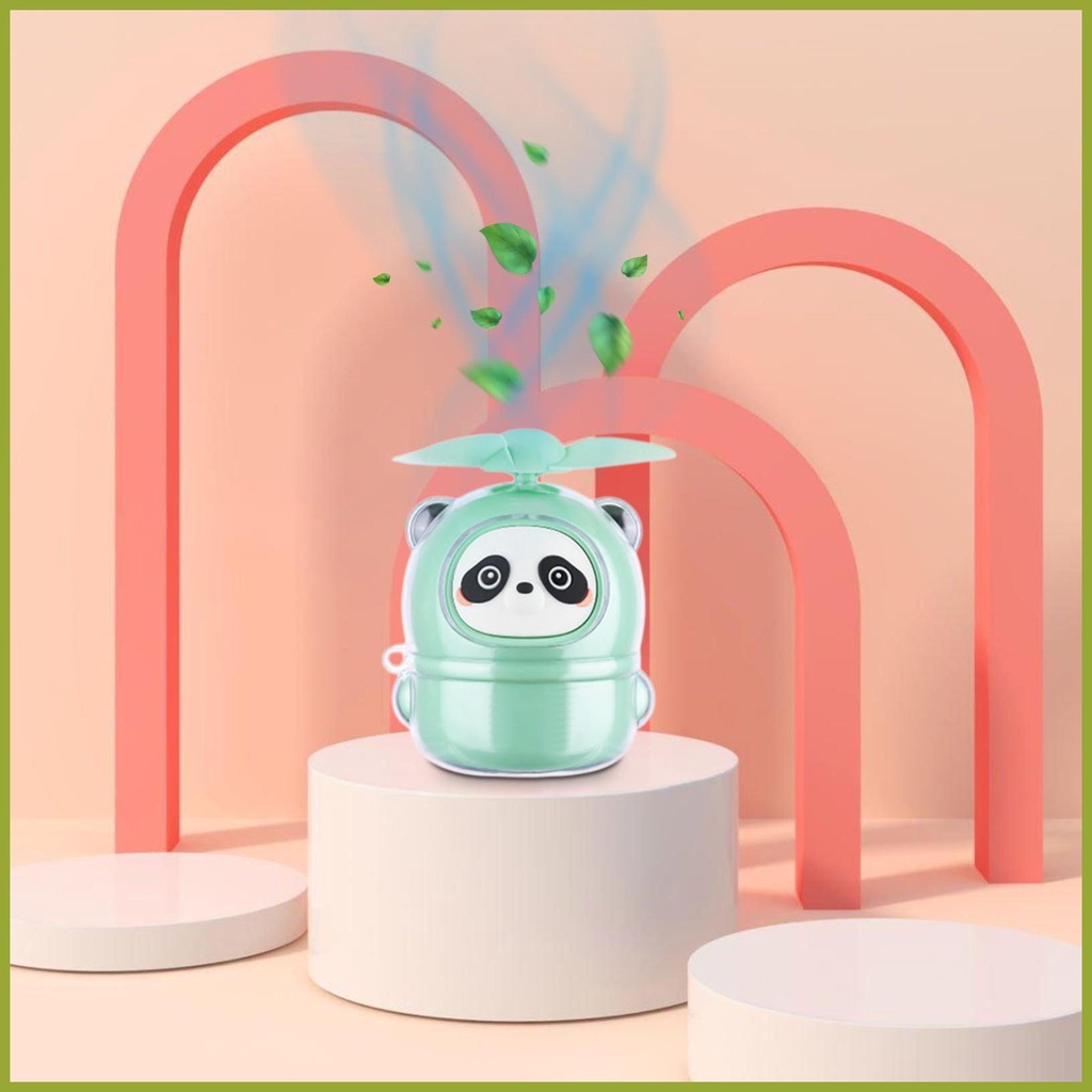 Quạt Cầm Tay Du Lịch Mini Hình Gấu Trúc Cần Thiết Cho Pin 250mAh