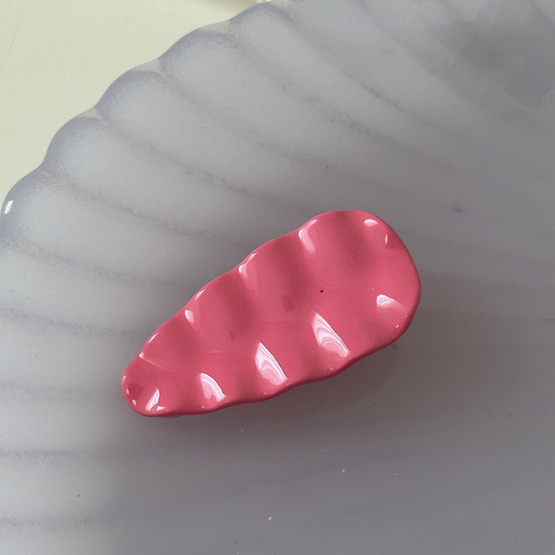 Kẹp Tóc Kim Loại Hình Bầu Dục Màu Kẹo Ngọt Phong Cách Mới Cho Nữ