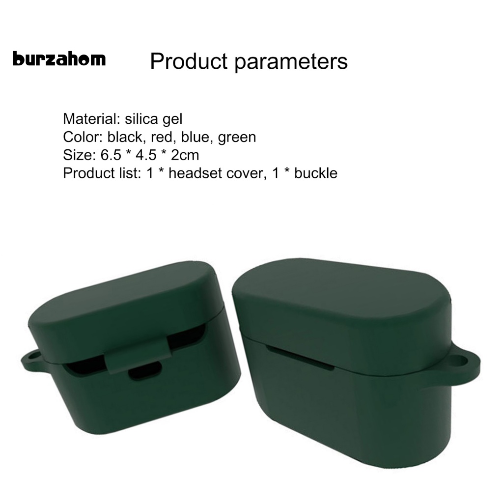 Vỏ Bảo Vệ Hộp Sạc Tai Nghe QCY HT01 Bằng Silicon Màu Trơn Chống Sốc