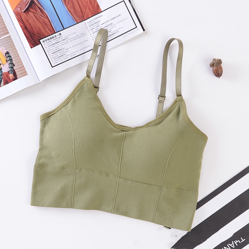 Áo Ngực Thể Thao Không Đường May Có Đệm Nâng Ngực Chống Lóa Lưng Đẹp Mắt Không Gọng Thép Dành Cho Bạn Nữ