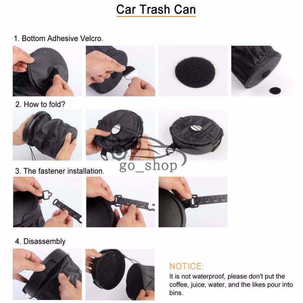 Giá Đỡ Túi Đựng Rác Có Thể Gấp Lại Tiện Lợi Dành Cho Xe Hơi