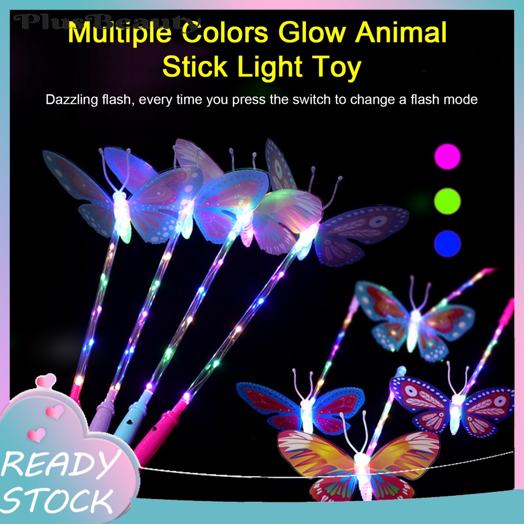 < Plus > Gậy Bướm Phát Sáng Trong Bóng Tối Cầm Tay 3 Chế Độ Có Thể Điều Chỉnh Độ Sáng Cao Đồ Chơi Cho Bữa Tiệc
