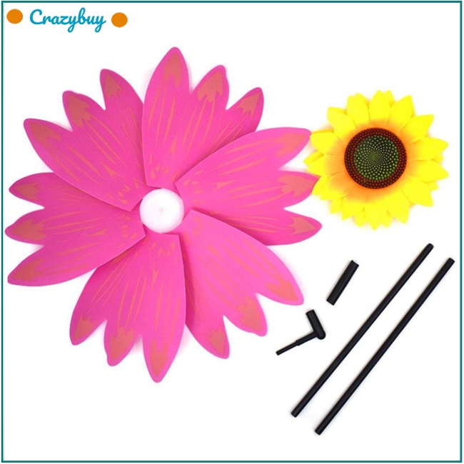 Cr Cối Xay Gió Hình Hoa Hướng Dương Trang Trí Sân Vườn