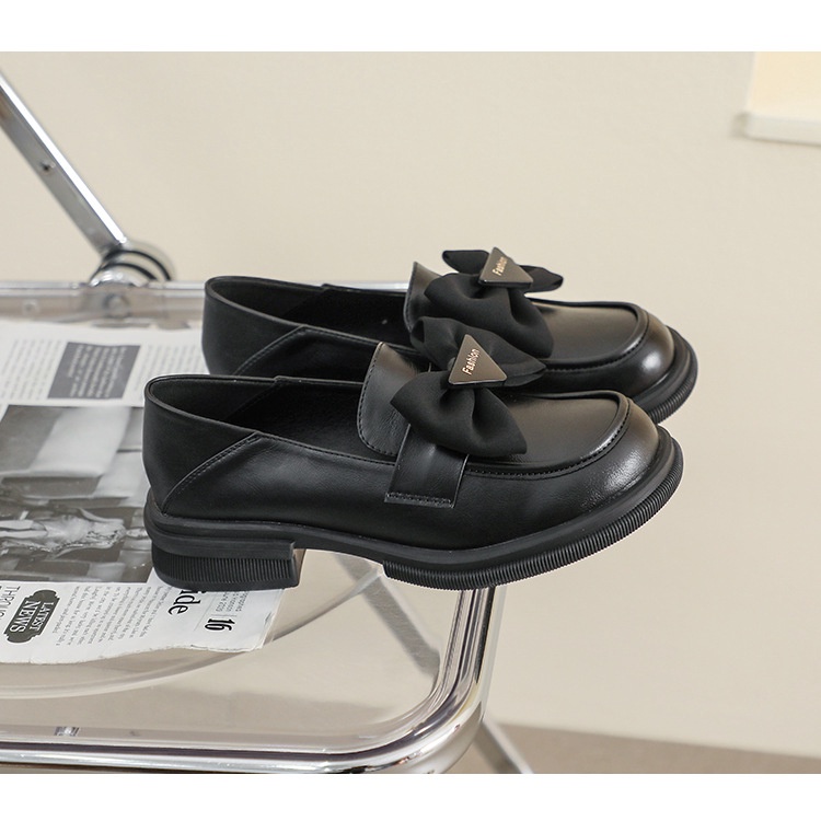 Giày Da Đế Dày Mềm Mại Phong Cách Anh Quốc Cổ Điển Thời Trang Xuân Thu 2023 AA4244 Cho Nữ