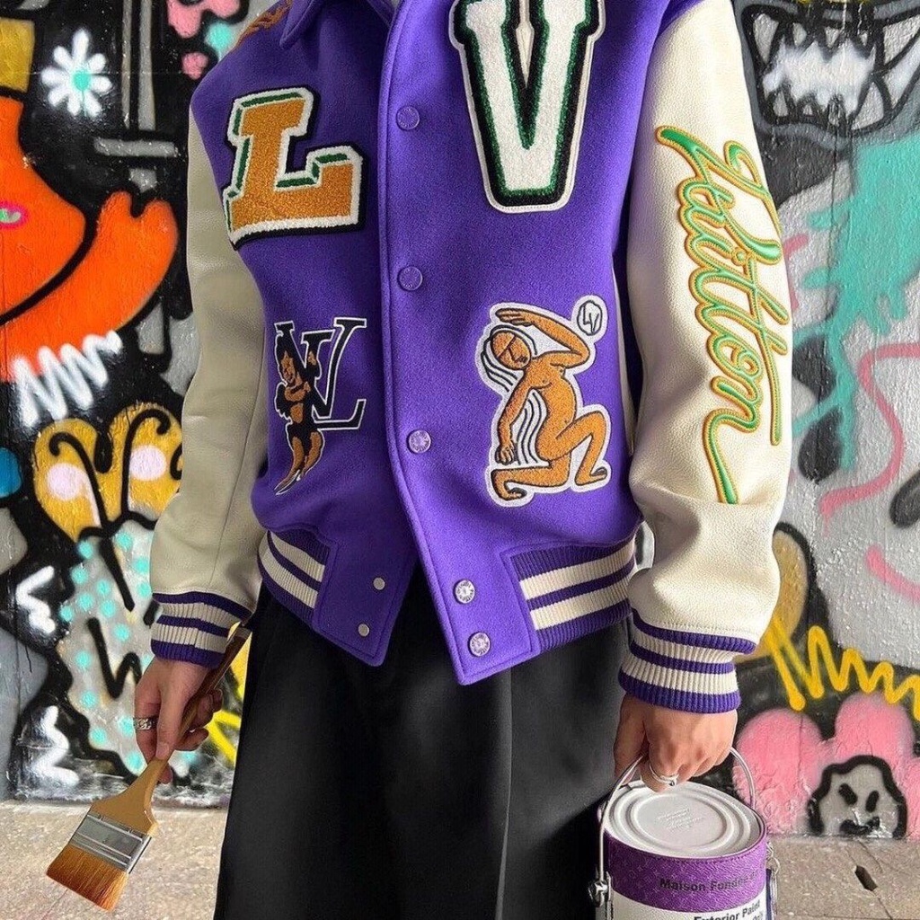 Áo Khoác Bóng Chày Louis Vuitton Giữ Ấm Cao Cấp Thời Trang Dành Cho Cả Nam Và Nữ