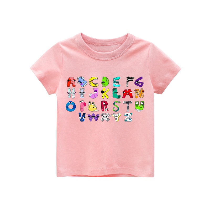 Áo thun trẻ em ALPHABET LORE 2, 8 màu áo, đầy đủ size có big size, MÀU KHÁC NHẮN TIN SHOP