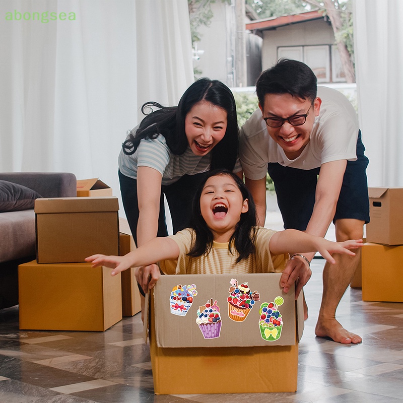 Bộ 6 / 12 / 24 Miếng Dán Xếp Hình Trang Trí Bánh Kem Sinh Nhật Cho Bé DIY