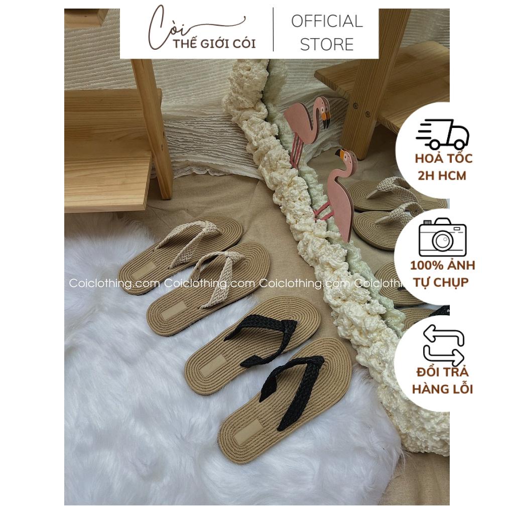 Dép xỏ ngón quai đan